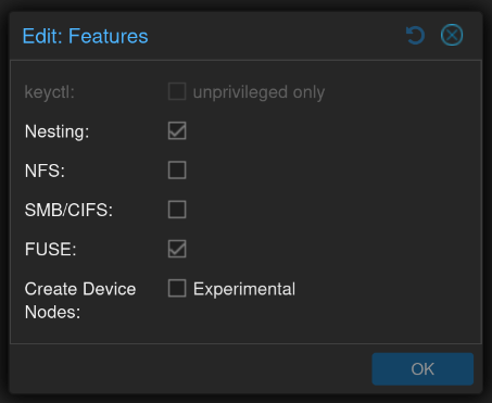 LXC FUSE option